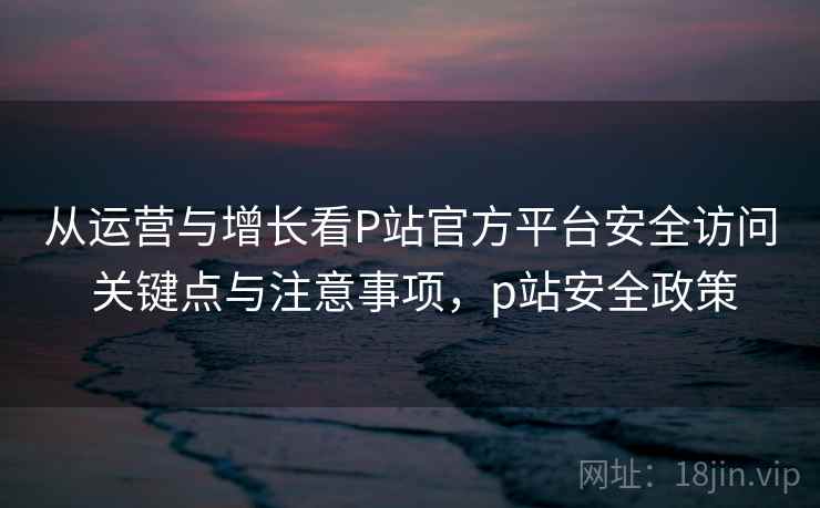 从运营与增长看P站官方平台安全访问 关键点与注意事项，p站安全政策