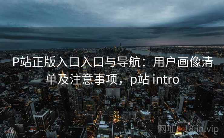P站正版入口入口与导航：用户画像清单及注意事项，p站 intro