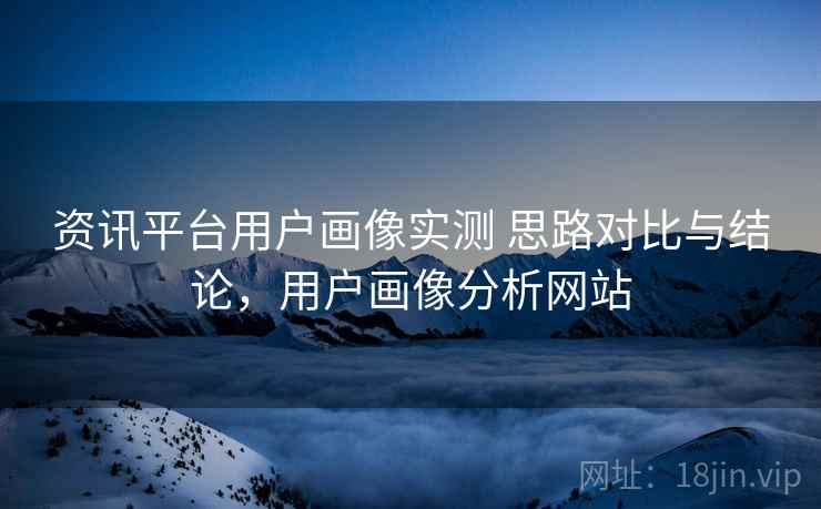 资讯平台用户画像实测 思路对比与结论,用户画像分析网站 资讯平台用户画像实测 思路对比与结论,用户画像分析网站