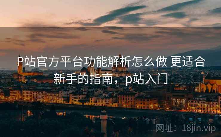 P站官方平台功能解析怎么做 更适合新手的指南，p站入门