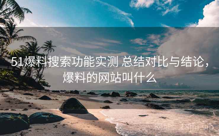 51爆料搜索功能实测 总结对比与结论，爆料的网站叫什么