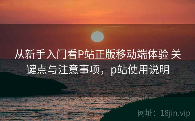 从新手入门看P站正版移动端体验 关键点与注意事项，p站使用说明
