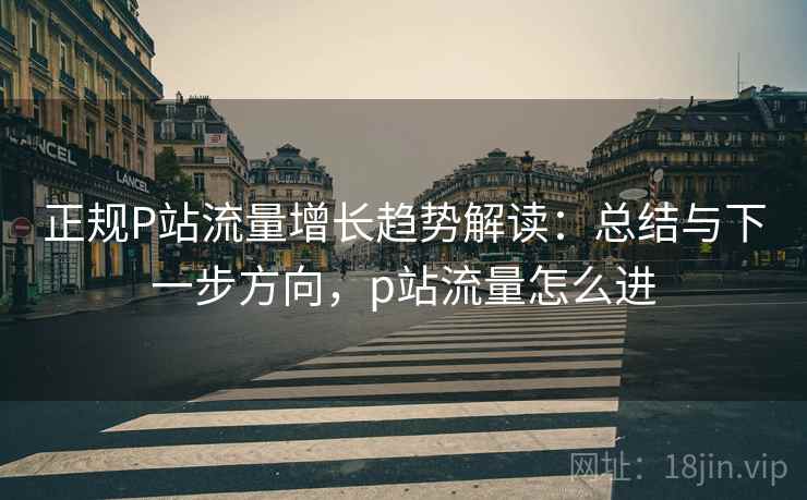 正规P站流量增长趋势解读：总结与下一步方向，p站流量怎么进